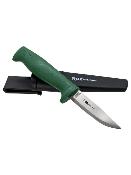 Rox Camping Bushcraft Eco Paslanmaz Çelik Kamp Bıçağı Yeşil 153CAMP0320 - Resim 2