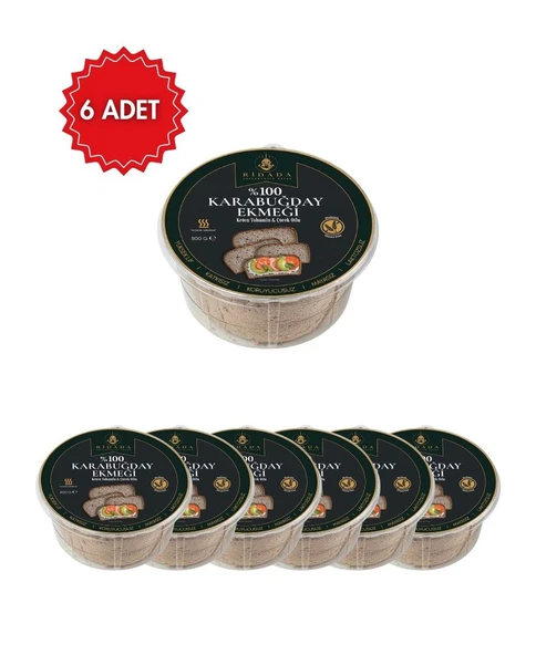 Ridada Glütensiz Karabuğday Ekmeği 6'lı Set 6x500g - Doğal Katkısız Sağlıklı Ekmek Paketi ürün görseli