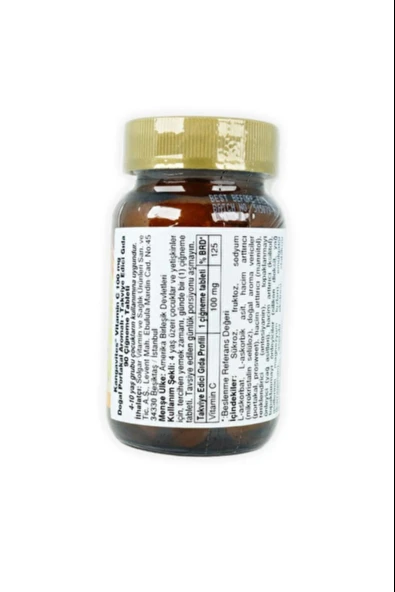 Solgar Kangavites Chewable Vitamin C 100 mg 90 Tablet - Resim 2