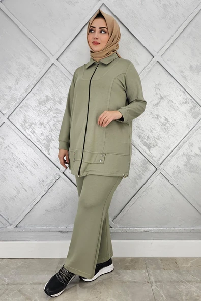 KADIN FERMUARLI ÇIT ÇITLI TESETTÜR TAKIM - Resim 4