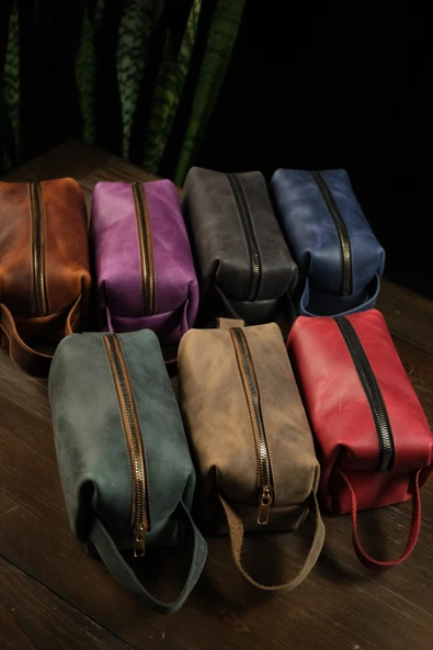 BİDERİ PERGE HAKİKİ DERİ EL ÇANTASI KUM - Resim 3