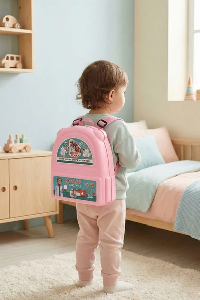 8 Parça Çantalı Doktor Setim – Taşınabilir Çantalı Oyuncak Doktor Seti - Resim 9