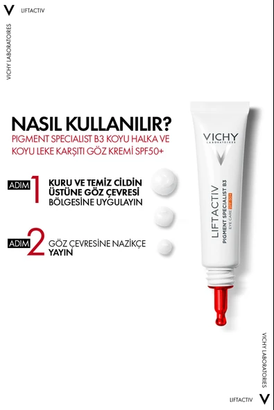 Vichy Liftactiv Pigment Specialist B3 Eye Care SPF50+ 15 ml - Resim 6