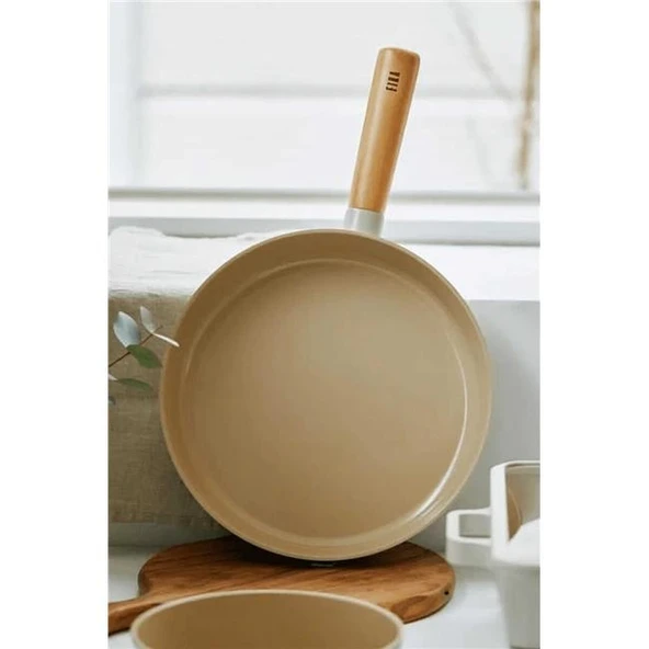 Neoflam Fika Alüminyum Döküm Tava 30 Cm Bej - Resim 3