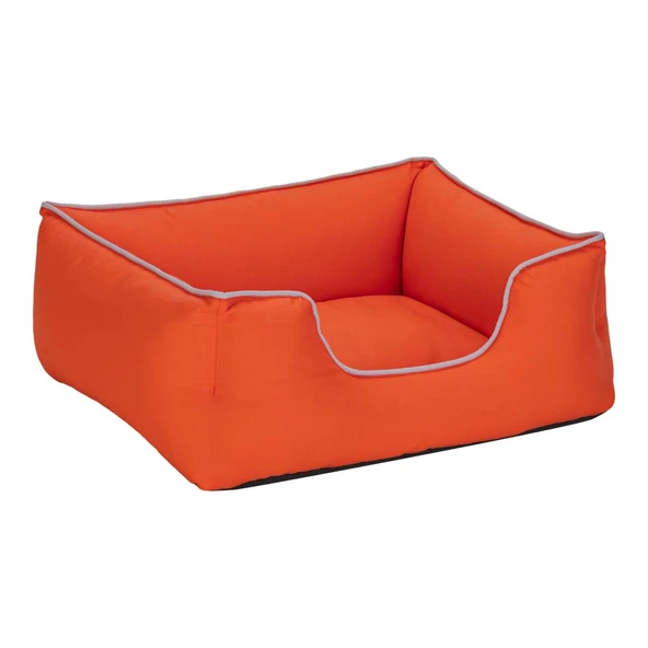 Pet Comfort Alpha Kedi ve Köpek Yatağı Turuncu w  Beyaz Biye S 60x50cm - Resim 2