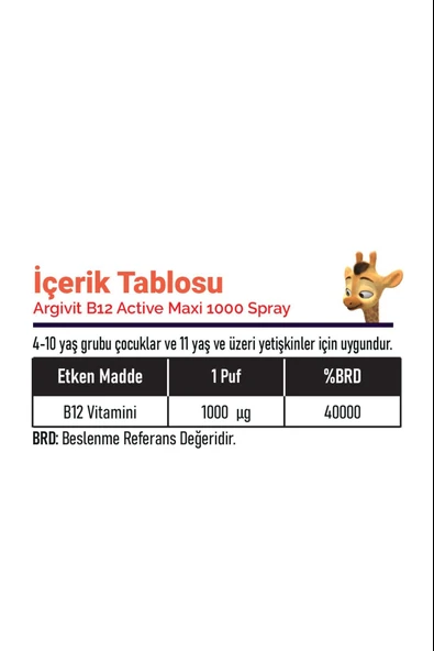 Argivit Vitamin B12 Active Maxi Sprey 30 ml - Resim 5