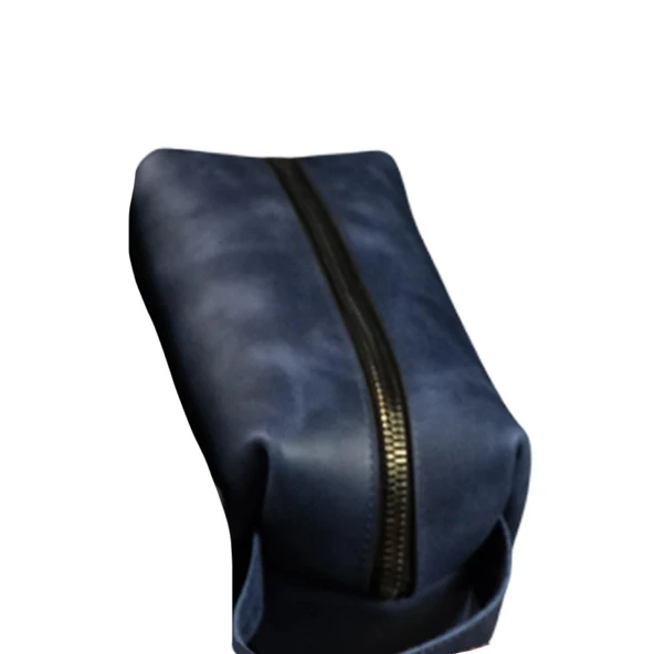 BİDERİ PERGE HAKİKİ DERİ EL ÇANTASI LACİVERT ürün görseli 1