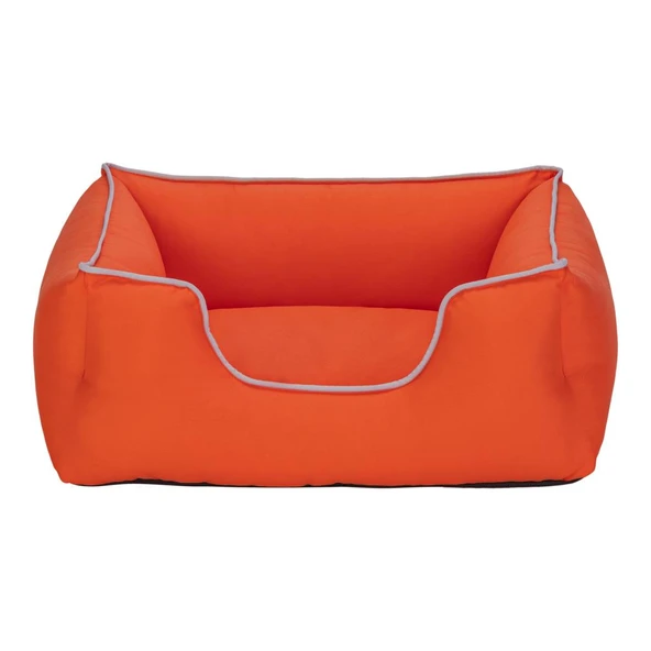 Pet Comfort Alpha Kedi ve Köpek Yatağı Turuncu w  Beyaz Biye S 60x50cm ürün görseli 1