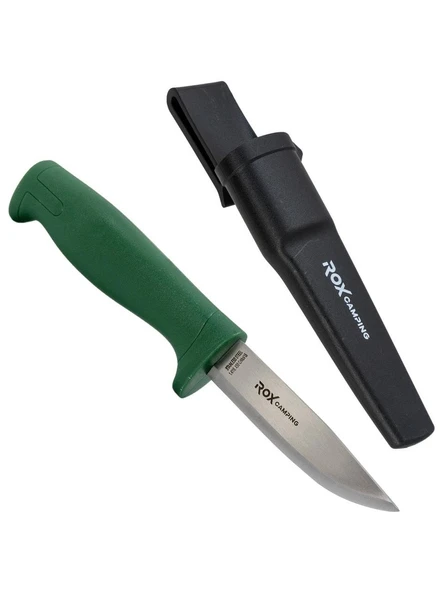 Rox Camping Bushcraft Eco Paslanmaz Çelik Kamp Bıçağı Yeşil 153CAMP0320 - Resim 3
