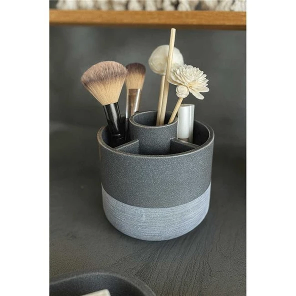 Primanova Reve Banyo Seti 5 Parça - Gri - Resim 5