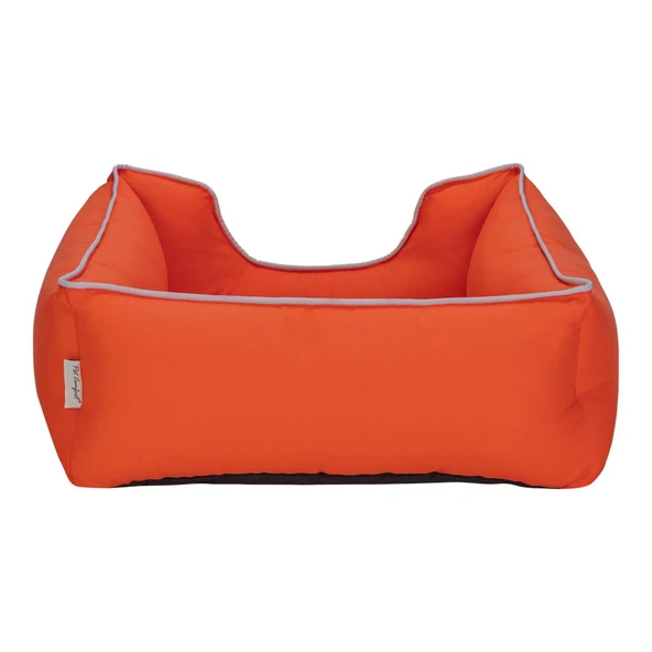 Pet Comfort Alpha Kedi ve Köpek Yatağı Turuncu w  Beyaz Biye S 60x50cm - Resim 3