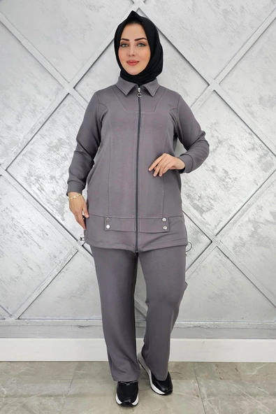 KADIN FERMUARLI ÇIT ÇITLI TESETTÜR TAKIM - Resim 3