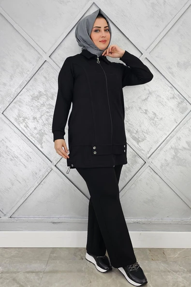 KADIN FERMUARLI ÇIT ÇITLI TESETTÜR TAKIM - Resim 6