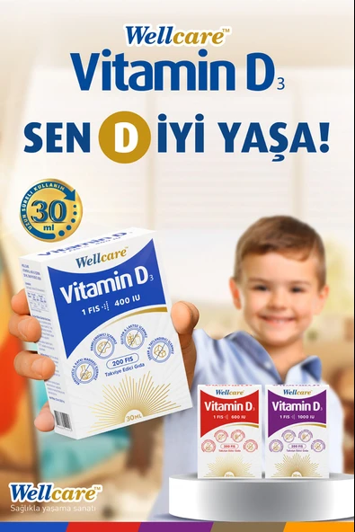Wellcare Vitamin D3 Sprey 600 IU 30 ml - Resim 3