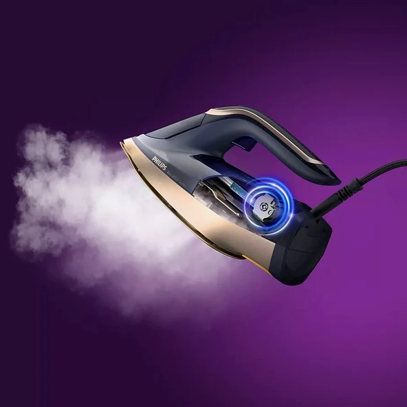 Philips DST8050/20 8000 Serisi Azur Buharlı Ütü, 3000 W, 260 g Turbo Şok Buhar, 85 g/dk Sürekli Buhar, Sıfır Yanık Riski, 50 ml Su Haznesi - Resim 8
