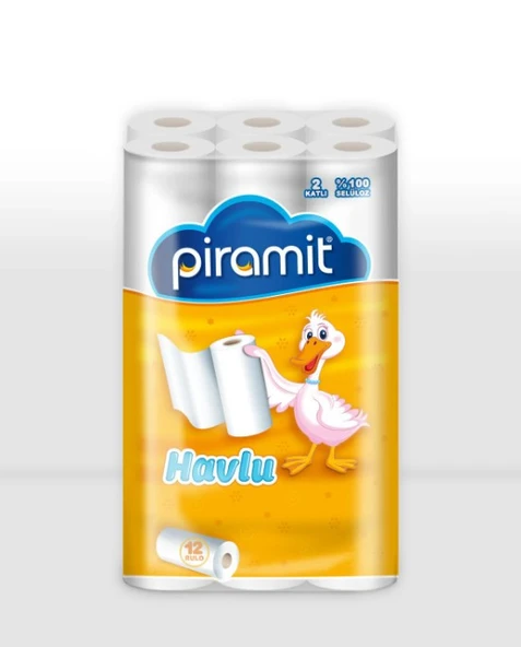 Piramit Kağıt Havlu 12'li 2 Katlı ürün görseli