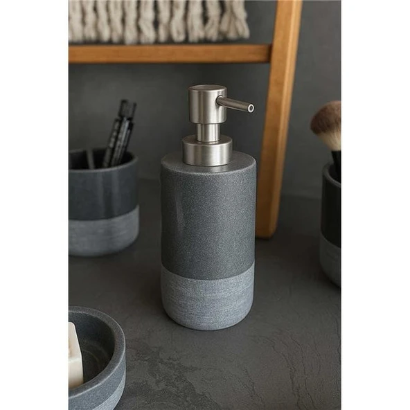 Primanova Reve Banyo Seti 5 Parça - Gri - Resim 4