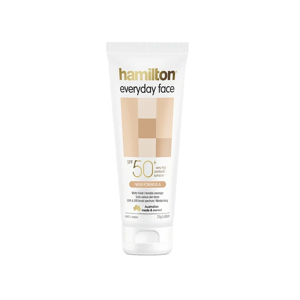 Hamilton Everyday Face SPF50+ Cream 75 g – Hassas ve Yağlanmaya Eğilimli Ciltler İçin Günlük Yüz Güneş Koruyucu Krem ürün görseli