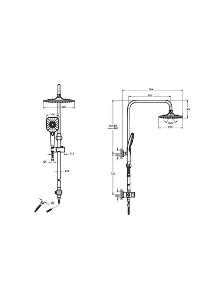 Artema A45787 Joy 3S Robot Tepe Duş Seti - Resim 2
