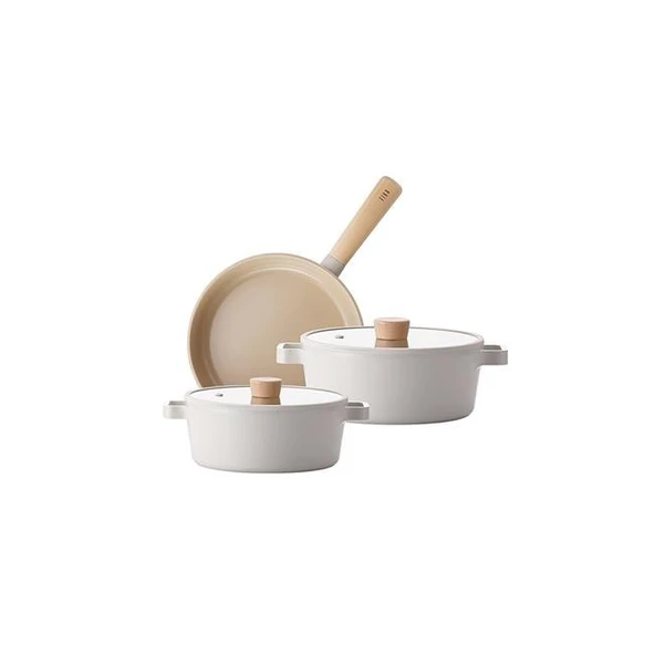 Neoflam Fika Bej 5 Parça Döküm Tencere Tava Seti ürün görseli