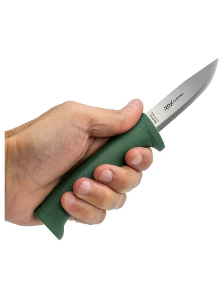 Rox Camping Bushcraft Eco Paslanmaz Çelik Kamp Bıçağı Yeşil 153CAMP0320 - Resim 4
