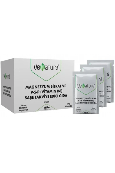 Venatura Magnezyum Sitrat Ve P-5-P (Vitamin B6) 60 Saşe ürün görseli