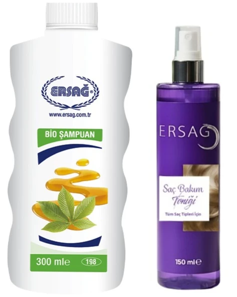 ERSAĞ 300 ML BİO ŞAMPUAN + 200 ML SAÇ BAKIM TONİĞİ ürün görseli