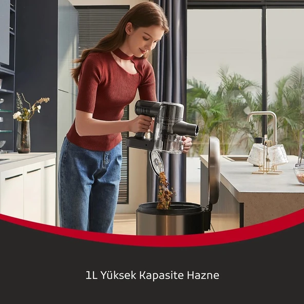 Fabcio Forza Hepa Filtreli Kablosuz Dikey Süpürge (Islak Mop ve Turbo Başlığı Hediyeli) - Resim 5