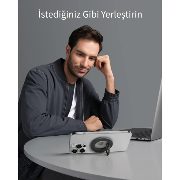 Anker 610 Magnetic Phone Grip (MagGo) - Siyah - Resim 4