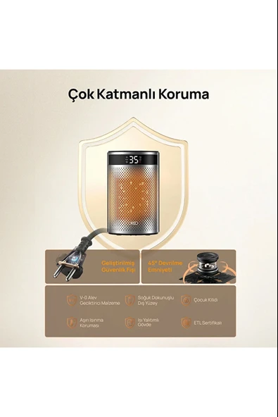 DREO Atom 416 Akıllı Elektrikli Isıtıcı (Distribütör Garantili) - Resim 3