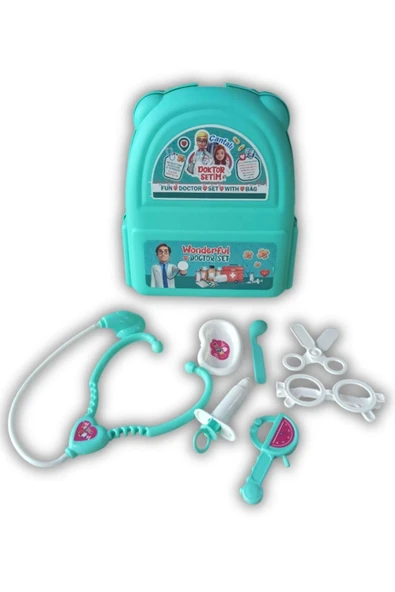 8 Parça Çantalı Doktor Setim – Taşınabilir Çantalı Oyuncak Doktor Seti - Resim 2