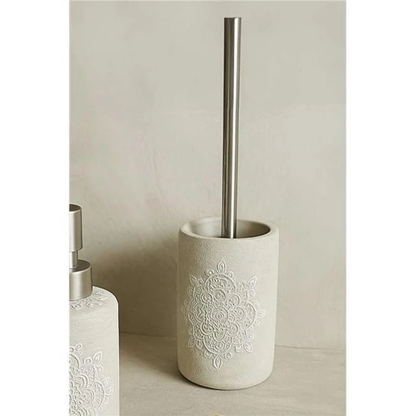 Primanova Totem Banyo Seti 5 Parça - Bej - Resim 5