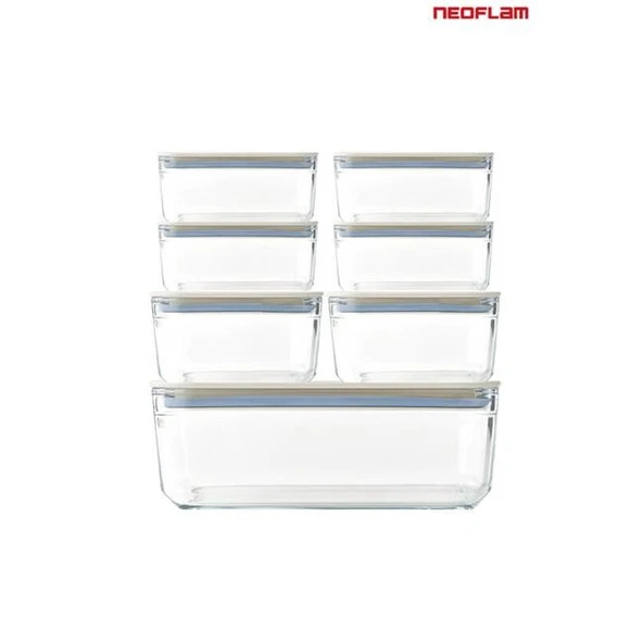 Neoflam Perfect Seal Cam Saklama Seti 7 Parça - Resim 2