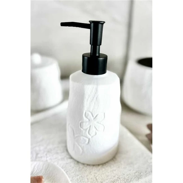 Primanova Yonna Banyo Seti 6 Parça - Beyaz - Resim 3