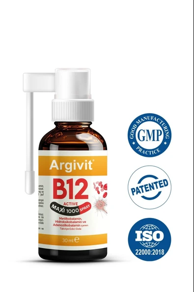 Argivit Vitamin B12 Active Maxi Sprey 30 ml - Resim 4