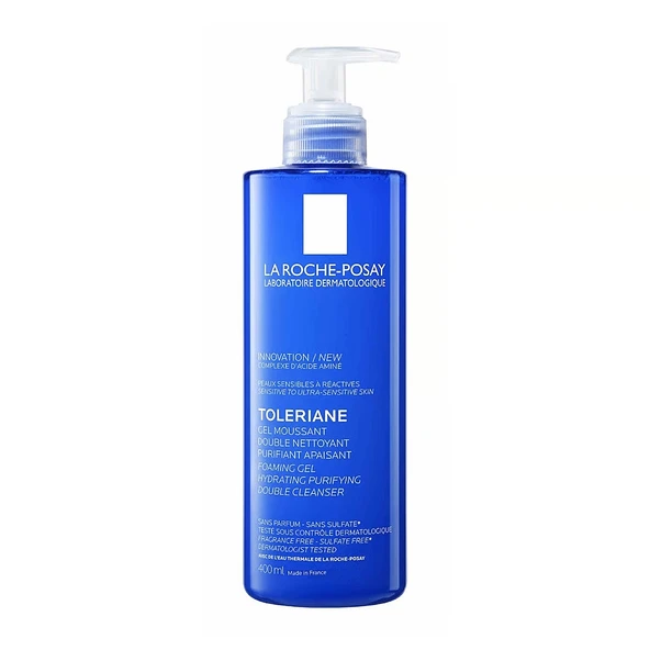 La Roche-Posay Toleriane Hydrating Purifying Double Cleanser 400 ml – Hassas ve Kuruyan Ciltler İçin Nemlendirici & Arındırıcı Yüz Temizleme Jeli ürün görseli