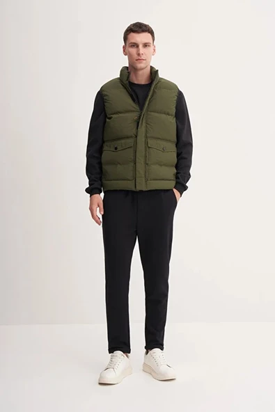 Cazador Shadow Slim Fit Elyaf Dolgulu Crinkle Kumaş Yelek-10260 ürün görseli 1