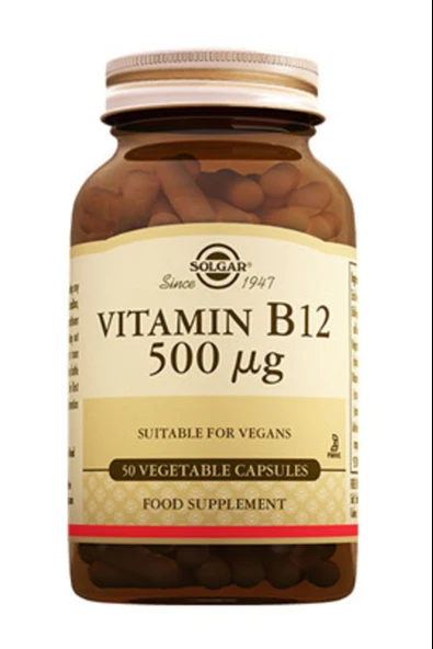Solgar Vitamin B12 500 mcg 50 Kapsül ürün görseli