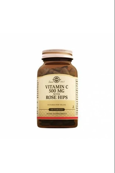 Solgar Vitamin C with Rose Hips 500 mg 100 Tablet ürün görseli