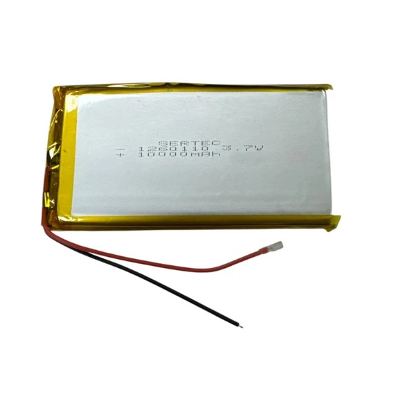 Sertec 1260110 3.7V 10.000mAh Li-Polymer Pil (Devreli/1.5A) ürün görseli 1