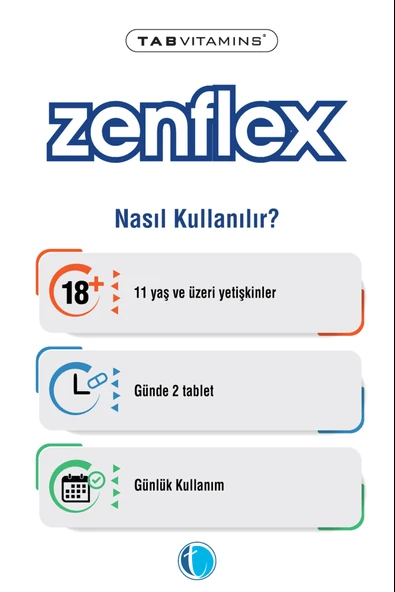 Tabvitamins Zenflex 60 Tablet - Resim 3