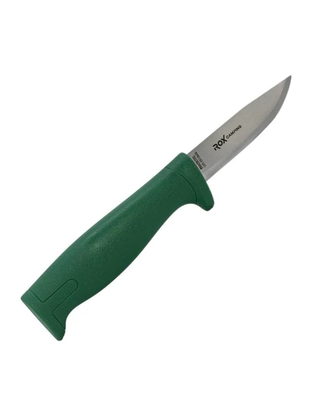 Rox Camping Bushcraft Eco Paslanmaz Çelik Kamp Bıçağı Yeşil 153CAMP0320 - Resim 5