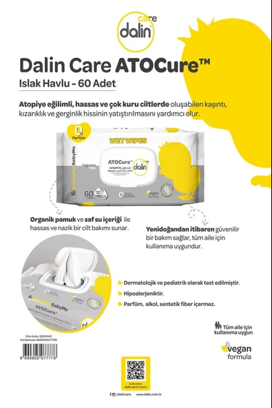 Dalin Atocure Islak Mendil 60'lı - Resim 2