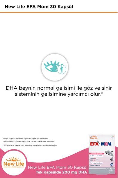 New Life EFA Mom 30 Kapsül - Resim 4