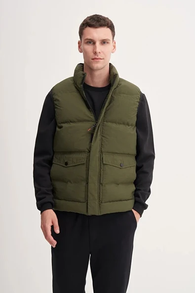 Cazador Shadow Slim Fit Elyaf Dolgulu Crinkle Kumaş Yelek-10260 - Resim 2