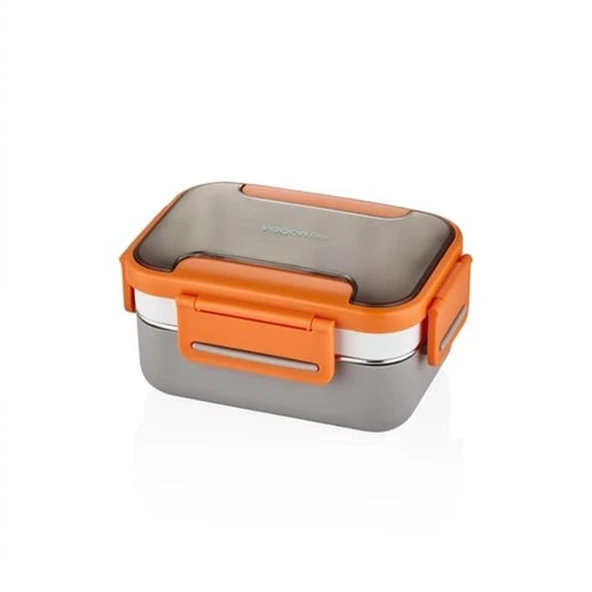 Vagonlife 1200ml Çift Katmanlı Paslanmaz Çelik Yemek Kutusu Turuncu Bl20182 ürün görseli