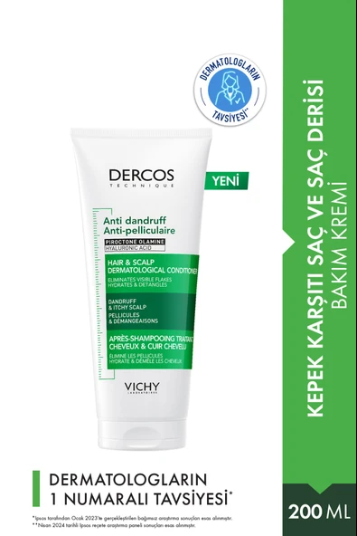 Vichy Dercos Kepek Karşıtı Saç & Saç Derisi Kremi 200 ml ürün görseli