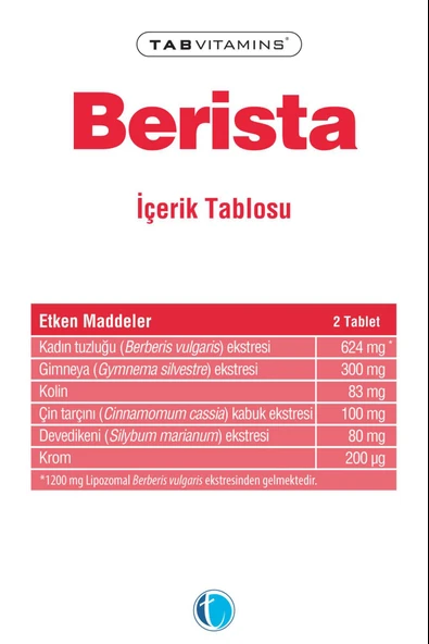 Tabvitamins Berista 60 Tablet - Resim 3