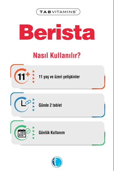 Tabvitamins Berista 60 Tablet - Resim 4