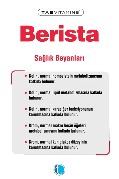 Tabvitamins Berista 60 Tablet - Resim 5